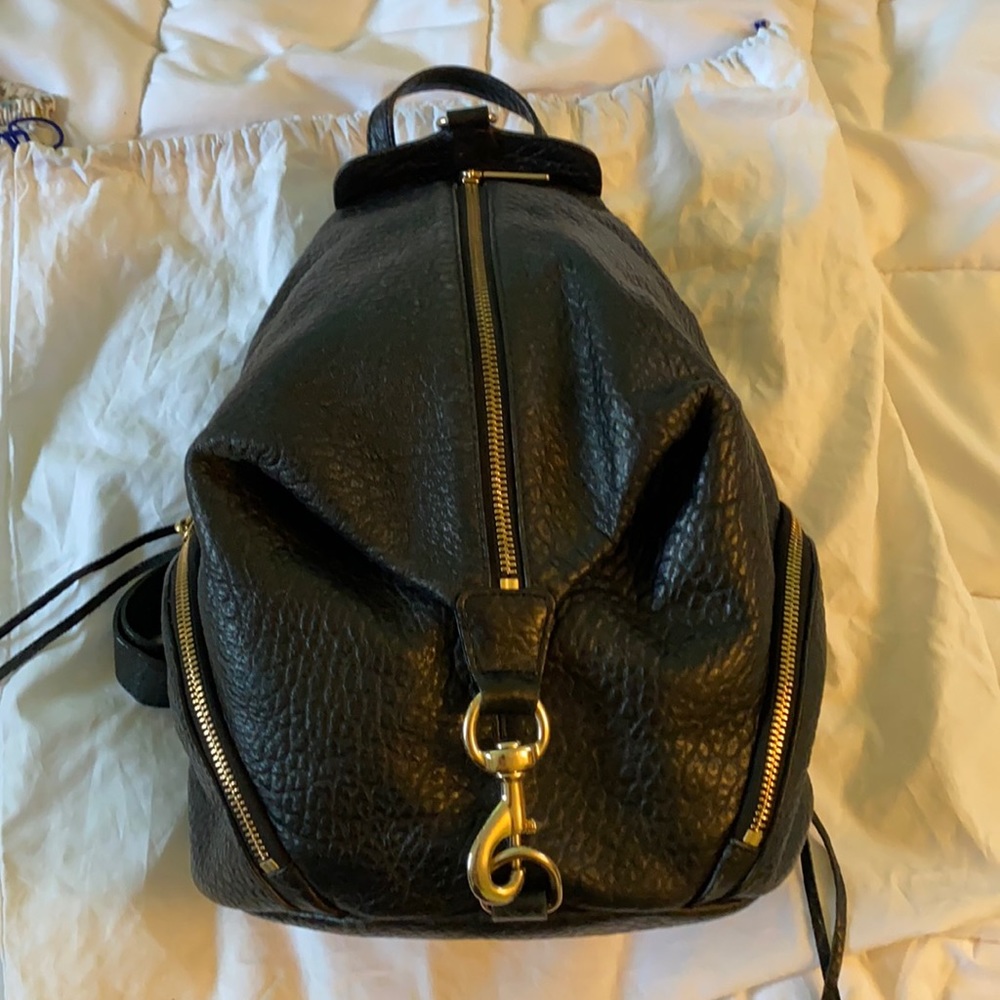 Rebecca Minkoff Julian Backpack. Black and Gold